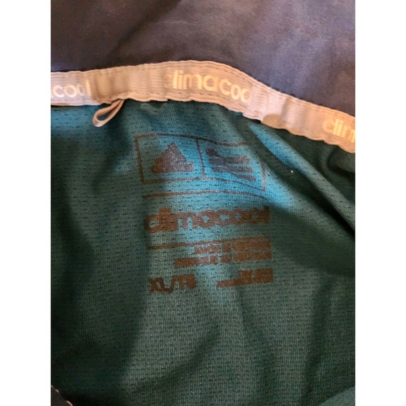 Adidas Climacool Golf Men Size XL Teal Short Sleeve Athletic Polo Shirt Trueline - Picture 6 of 6